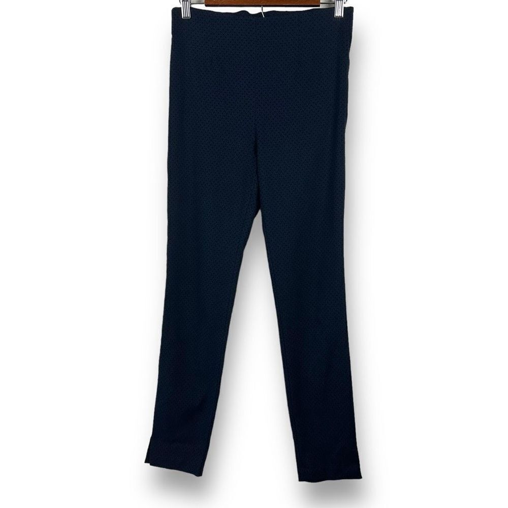 Tribal‎ Women's Size 8 Diamond Print Jacquard Dress Pants Blue Black Stretchy